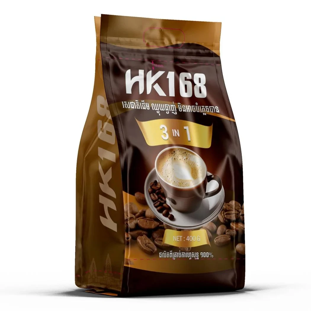 HK168 កាហ្វេលាយស្រេច 3 IN 1