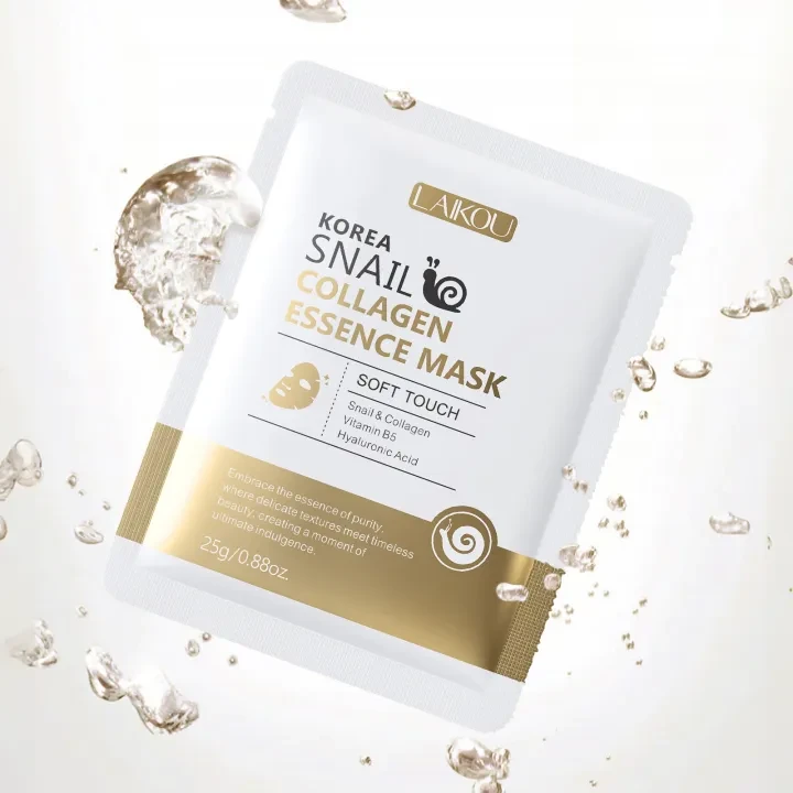 LAIKOU Korea Snail Collagen Essence Mask Moisturizing Deep Nourish Skin Smooth Fine Lines 25g