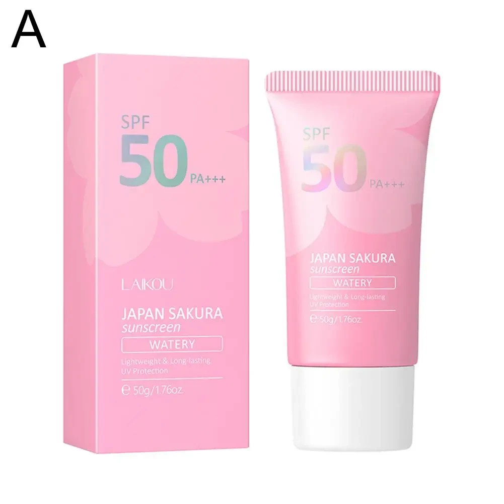 Summer Spf 50+ Sakura Sunscreen UV Protection Moisturizing Long-lasting Sun Sun Blocker Non-greasy Cream Facial Refreshing T9M4