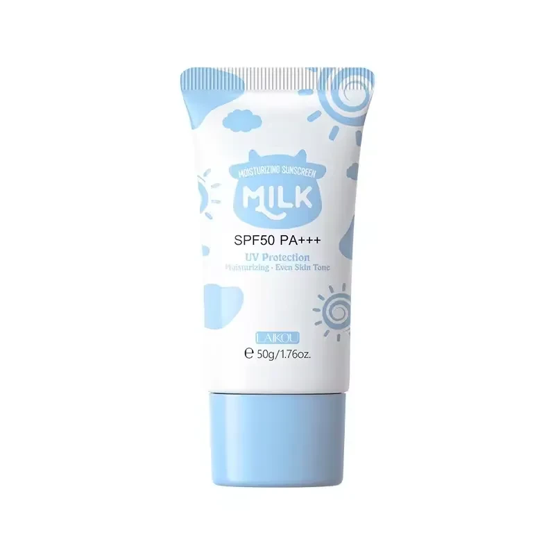 LAIKOU Milk Brightening Sunscreen Moisturizing Face Isolation Creams Oil-control SPF50 PA++ Sun Screen Cream 50g